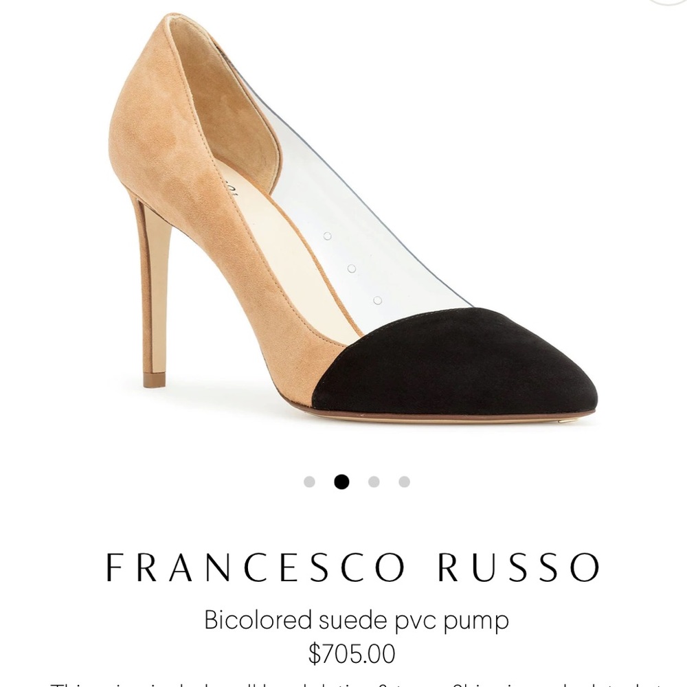 Francesco RUSSO Bicolored suede pvc pump